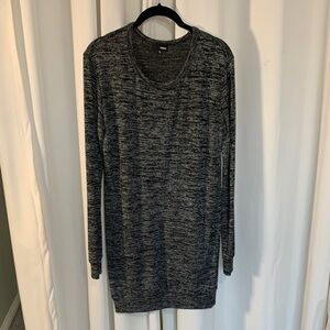 Wilfred Charcoal Gray Oversized Tunic Style Women's Sweater